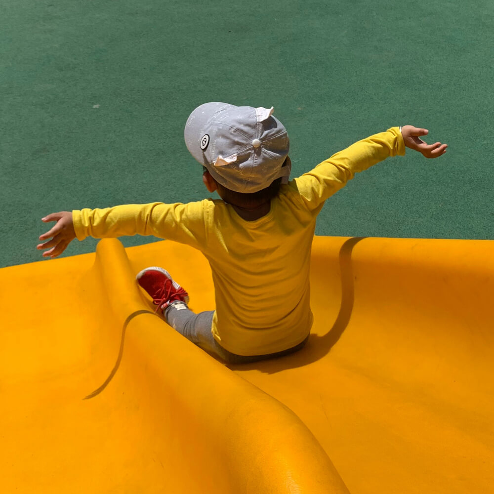 Kid in a slider