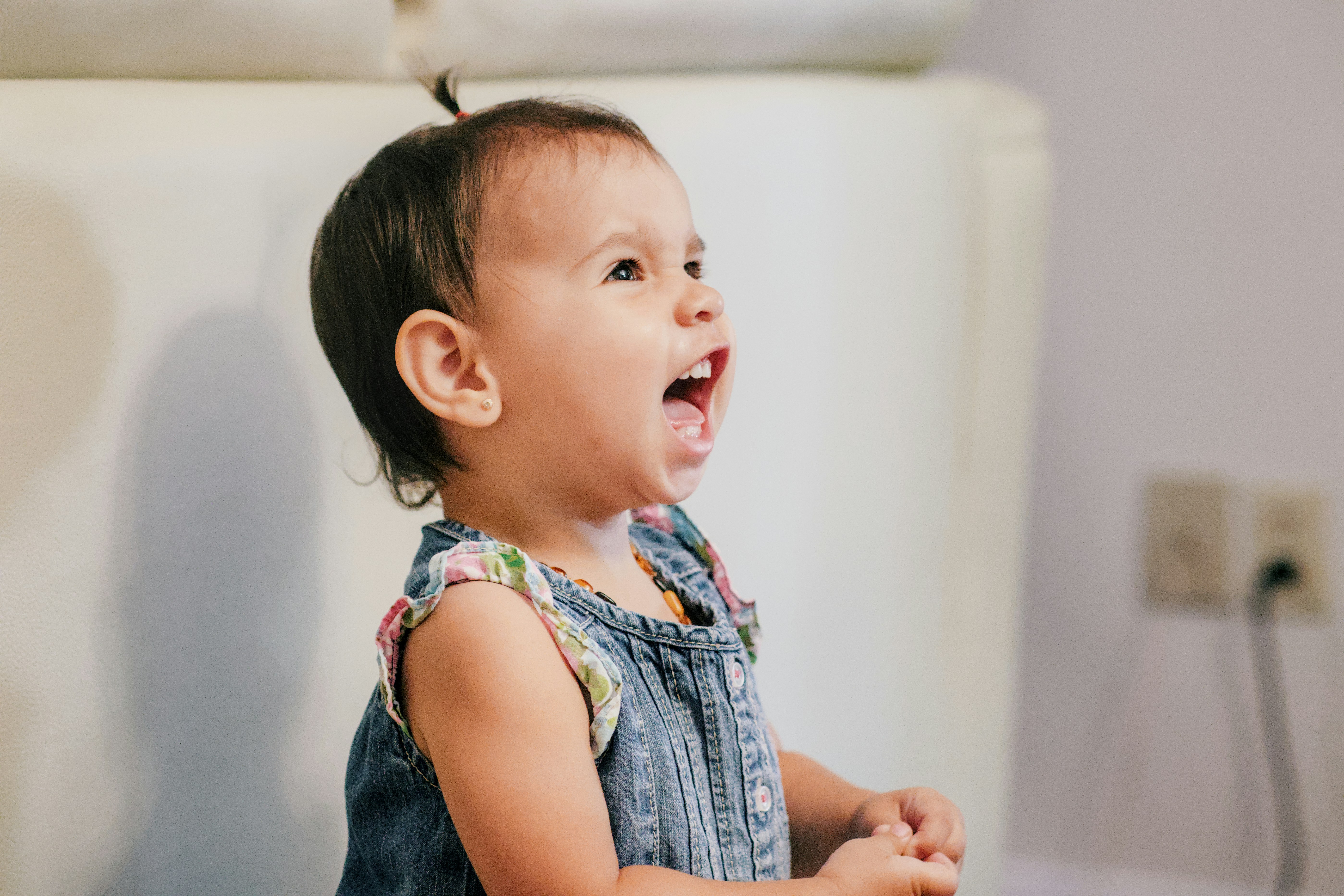 Baby laughing